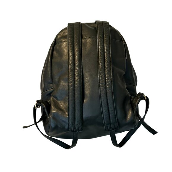 Margot Black Genuine Leather Backpack Purse Gold Zipper Tassel main image 7